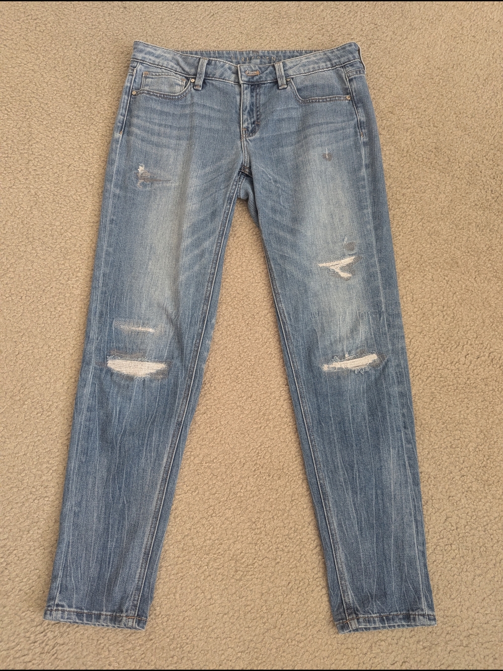 Women’s Distressed Blue Denim Jeans
